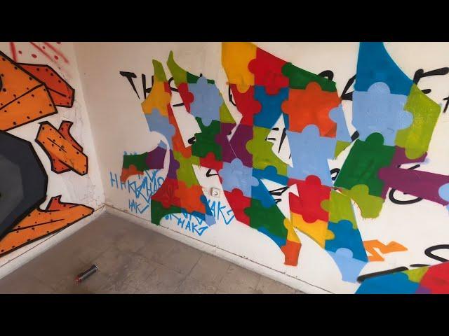 Puzzle Parçalarından Graffiti Yapımı