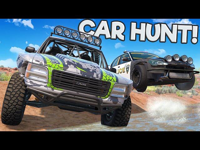 Off-Road Car Hunt with Upgraded Trucks in BeamNG Drive Mods!