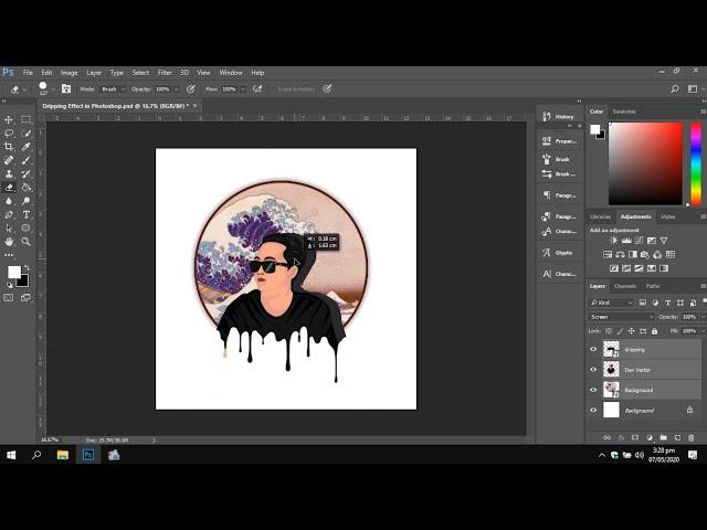 Dripping Effect in 1 minute | Adobe Photoshop CC Easy Tutorial