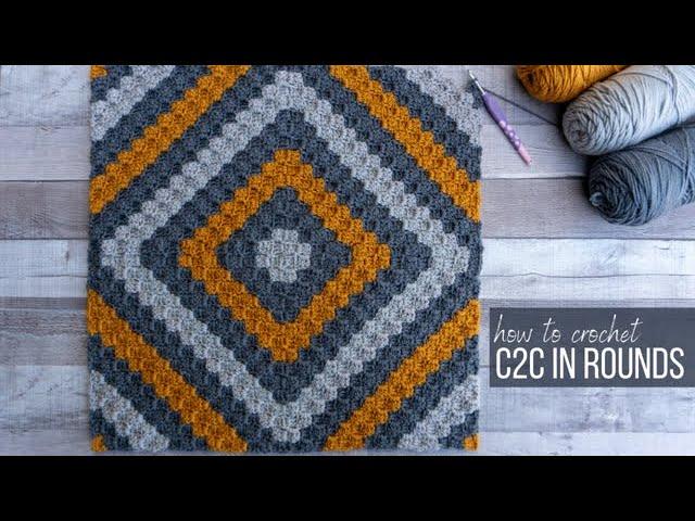 How to C2C Crochet IN ROUNDS (step-by-step)