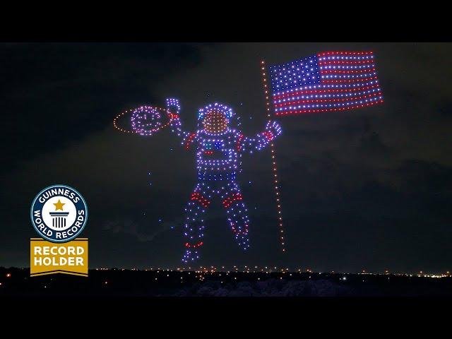 GUINNESS WORLD RECORD Fourth Of July Drone Show! (1,000+ Drones)