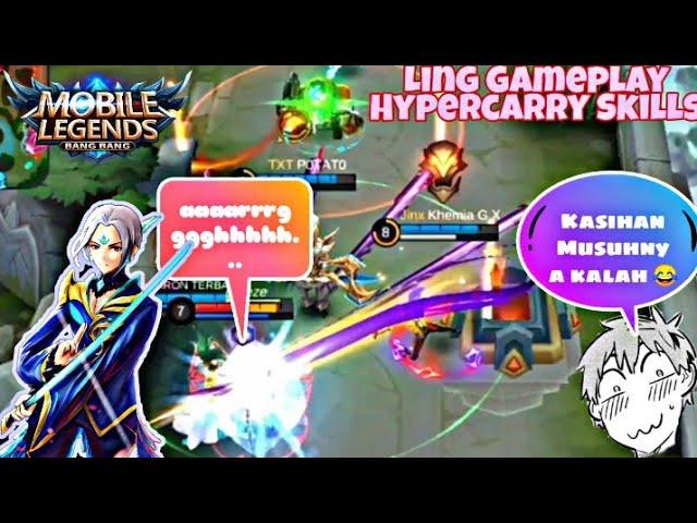 Ling Gameplay - Hypercarry Time (Auto Win) | Mobile Legends