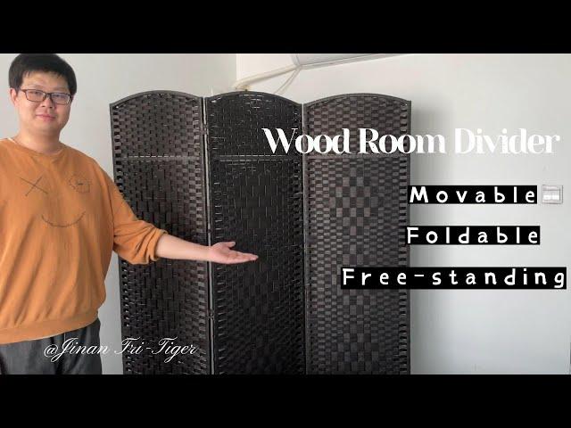 Unboxing Samples丨Rustic Accent 3-Panels Folding Room Divider Screen