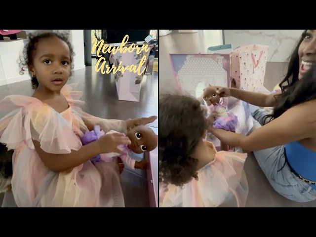 "Thanks Serena" Kenya Moore's Daughter Brooklyn Gets A Qai Qai Doll From Serena Williams! 