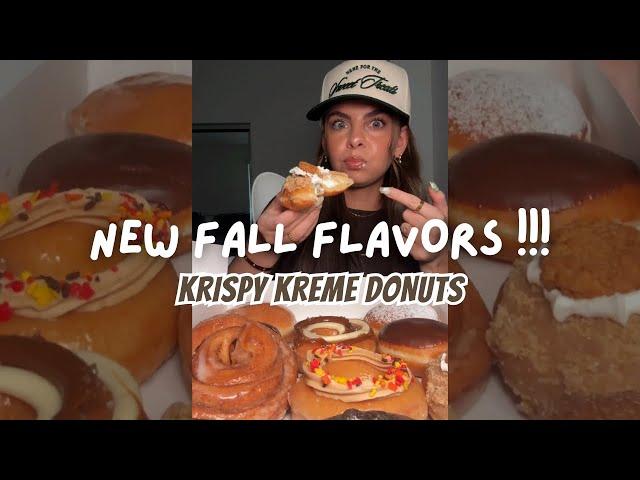 NEW FALL DONUTS TASTE TESTTT  KRISPY KREME