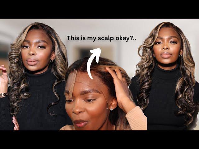 No glue, pre-plucked & pre-bleached frontal wig installation