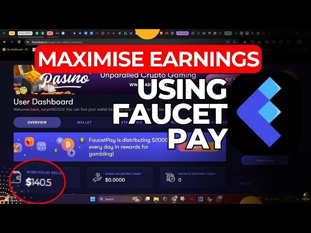 Maximize Earnings on FaucetPay 2024 | Faucetpay Account Earning Trick