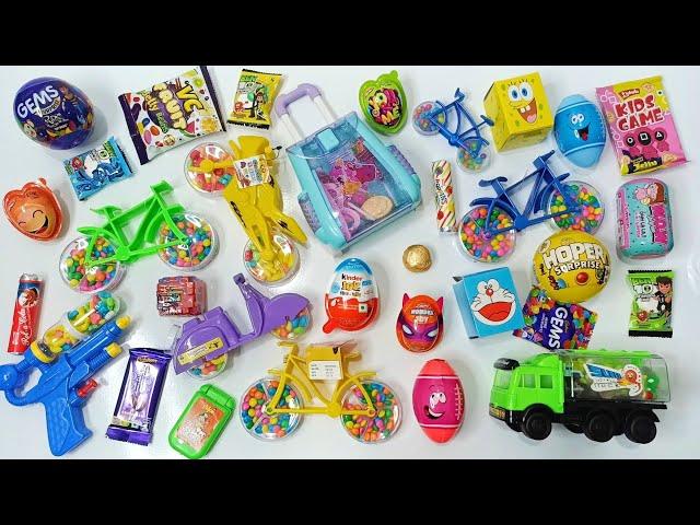 Lot's Of Candies and Other Chocolates | Surprise Candies with Toys Candy | Kinder Joy, Gems Surprise