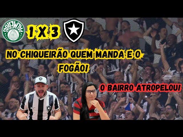 React de Palmeiras 1x3 Botafogo, Fogão atropela os porco no Chiqueirão arena e volta a liderança.