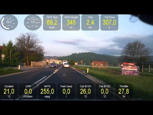 Test driving Opel Ampera with Torque data - morning ride on the freeway - pure EV