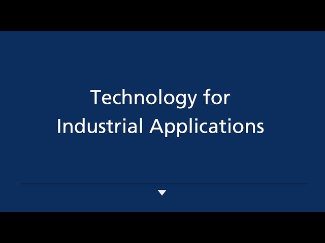 Technology for Industrial Applications Webinar