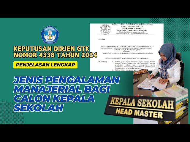 [BARU] JENIS PENGALAMAN MANAJERIAL BAGI CALON KEPALA SEKOLAH