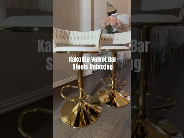 Kakotito Velvet Bar Stools Unboxing