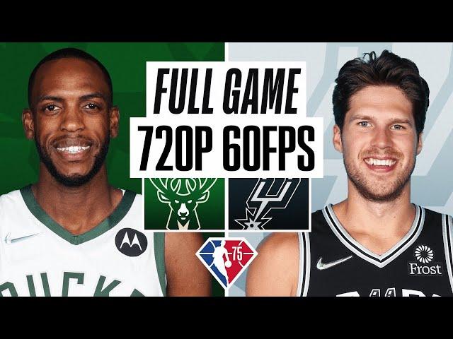 Milwaukee Bucks vs San Antonio Spurs | Full Game