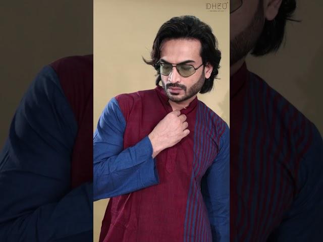 Pure cotton Stripe Kurta with Multicoloured Dhoti #dheu