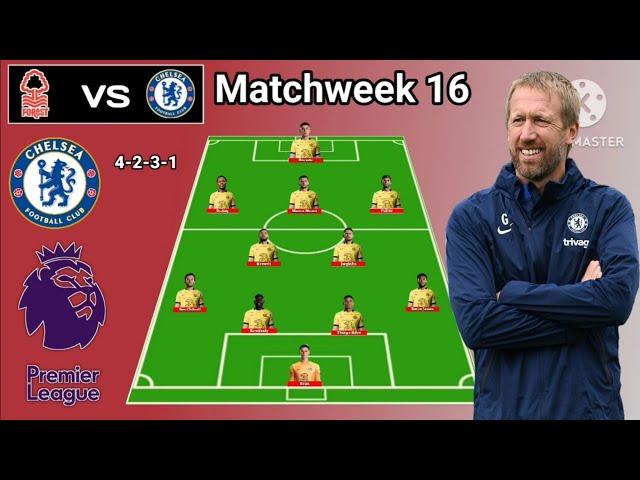 Nottingham Forest vs Chelsea ~ Potential Line Up Chelsea Matchweek 16 Premier League 2022/2023