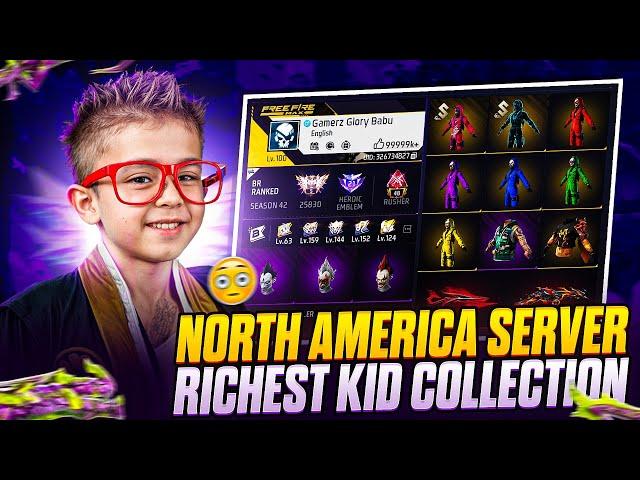 ₹5 Crore Collection  Free Fire North America Server Richest Kid ID