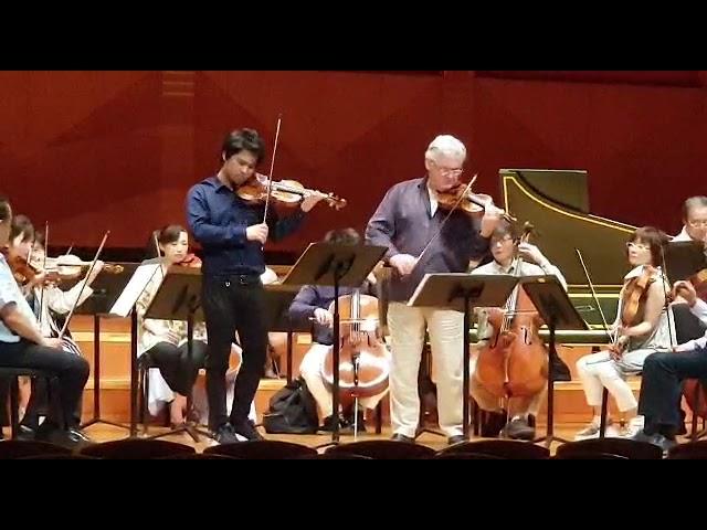 Zukerman & Miura: rehearsal Bach double concerto in D minor, BWV 1043 (III. Allegro)