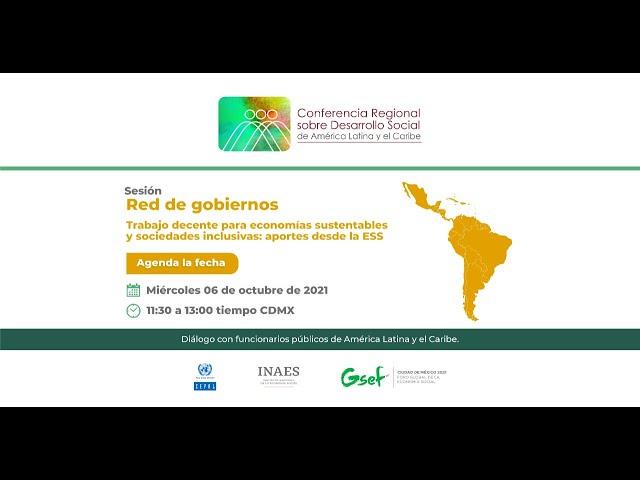 GSEF2021. Network of Governments for the SSE in Latin America and the Caribbean (October 6th)