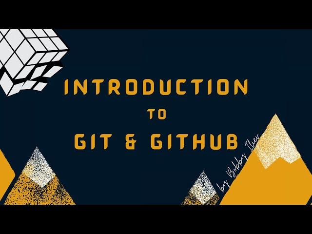 Introduction to Git and GitHub for beginners