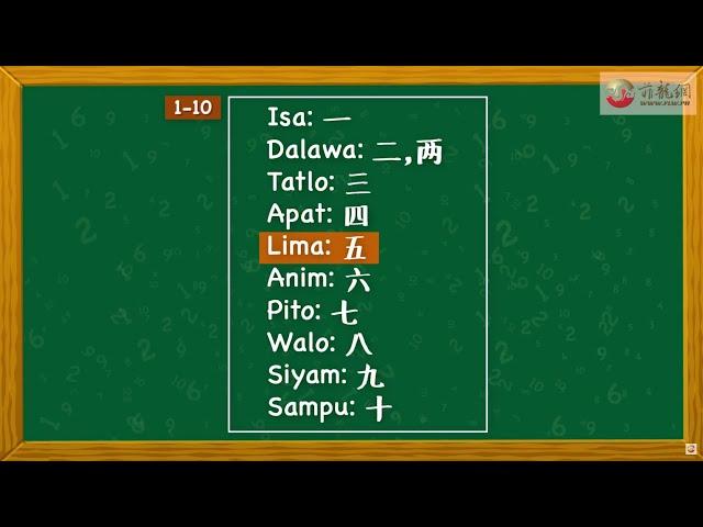 菲龙网菲语教学第十一课 Tagalog Lesson 11 : 数数 (Pagbilang)