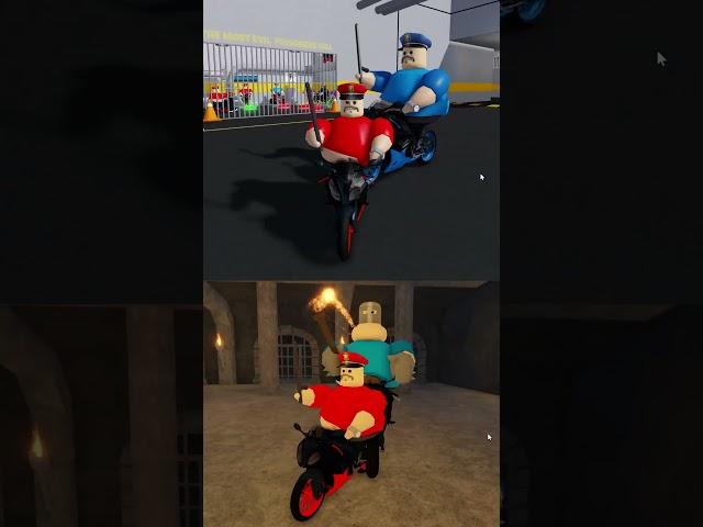 BIKER BARRY SCARY OBBY Run #roblox #scaryobby #obby #shorts #gamingshorts #rrnplay