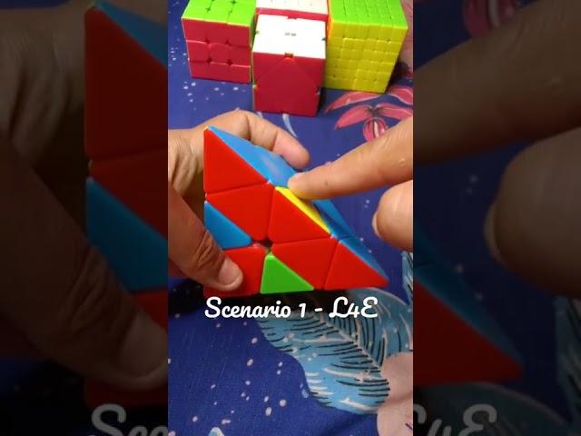 Scenario 1 - Pyraminx cube hacks and techniques#rubikscube#trending #shorts #explorer#puzzle