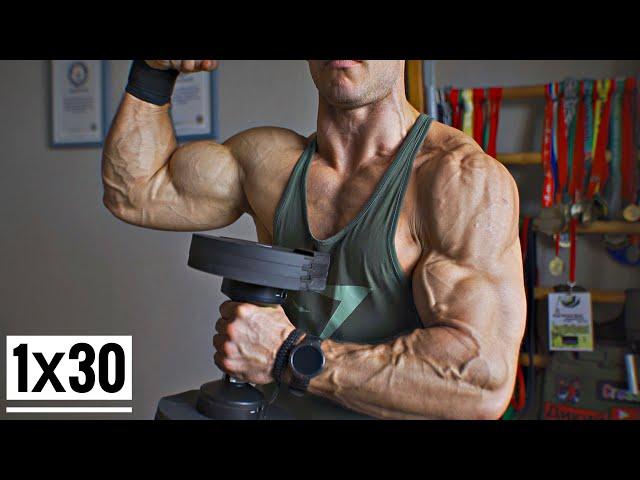 BICEPS WORKOUT UNTIL BURNING IN 4 MINUTES!! (SAVE & TRY)