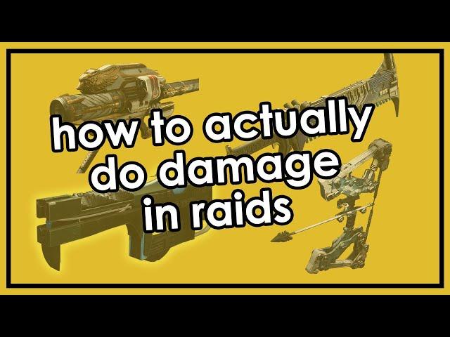 How to Do Raid DPS/Damage So You Won't Get Kicked from LFG