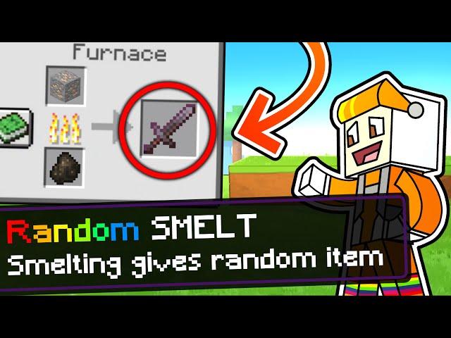 minecraft MANHUNT but SMELTING IS RANDOM (insane)