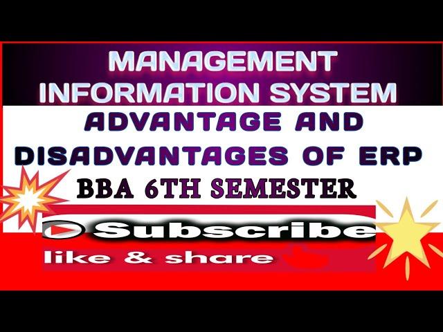 Advantage & Disadvantage of ERP