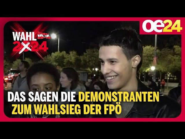 Das sagen die Demonstranten zum Wahlsieg der FPÖ