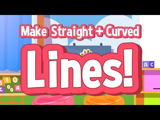 Make Straight and Curved Lines|Prewriting Skills| Practice Straight and Curved Lines | Jack Hartmann