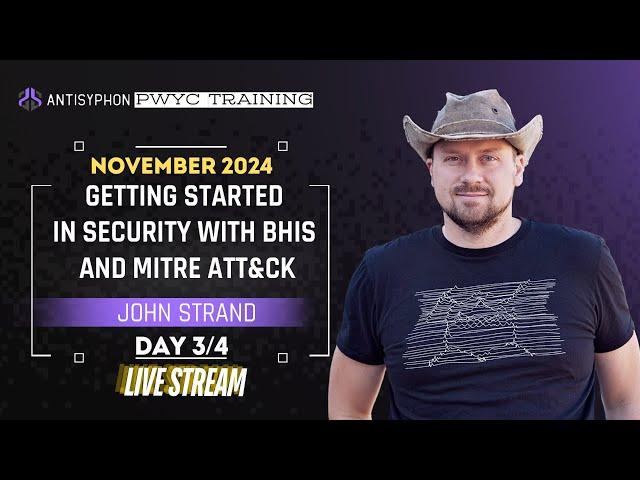 Day 3 - Getting Started in Security 11-2024 #livestream #infosec #training