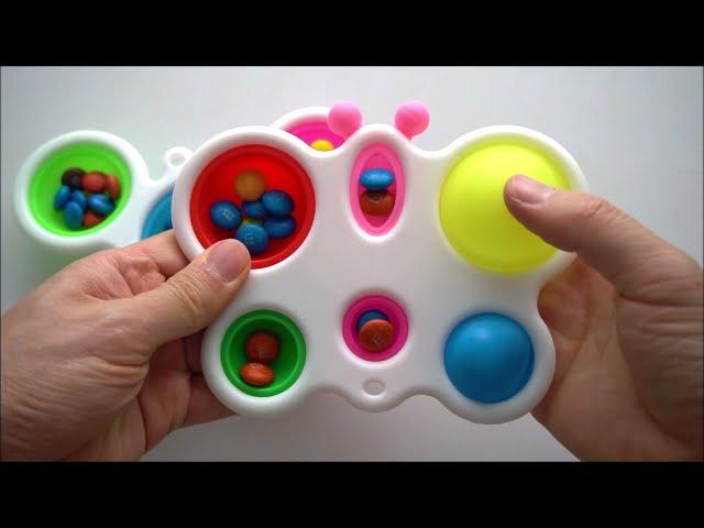 Pop it DIY Toys with MM, Fast & Slow Edition Fidget Training Short Video