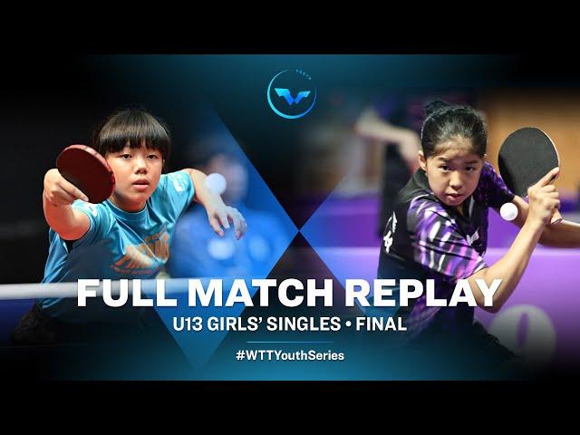 LU Yu-En (TPE) VS KIM Minseo (KOR) | U13 GS F | WTT Youth Contender Vientiane 2023