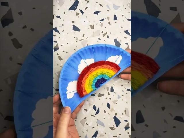 Inexpensive Summer Rainbow Paper Plate Weaving Craft For Kids  Easy Art Activity When Your Bored 