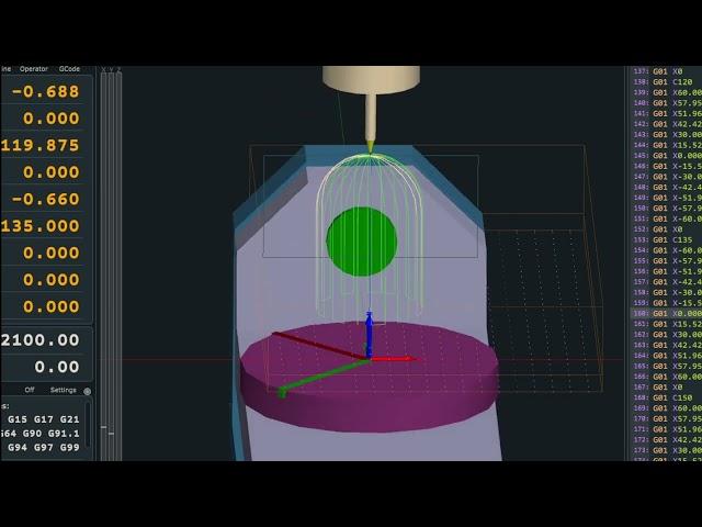 PlanetCNC TNG - 5th rotary axis BC CNC visualization