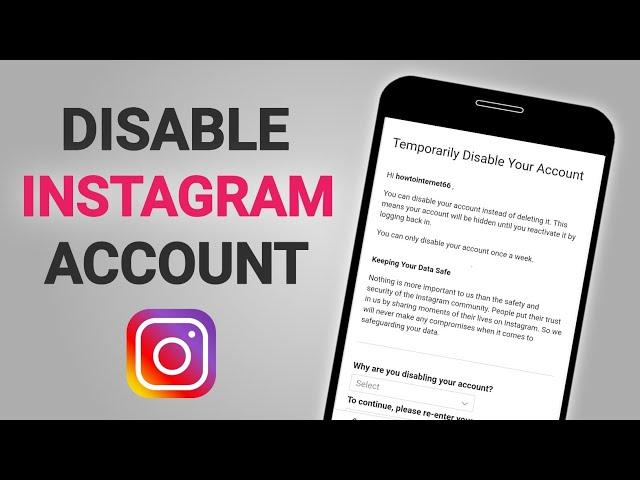 How to Disable Instagram Account Temporarily (2021)