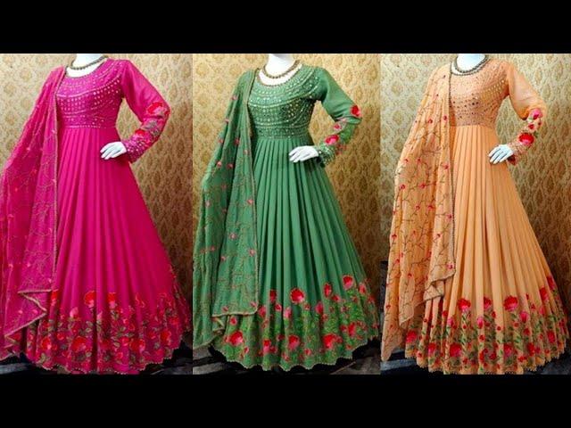 Latest Party Wear Long Salwar Full Sleeve With Dupatta Set | Designer Salwar With Full Sleeve