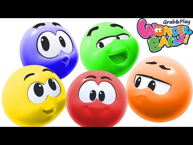 Colors with Wonderballs | Paint Stamping | Cartoons For Children |Funny Cartoon Compilation for Kids