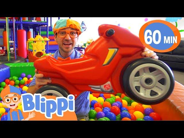 Blippi Visits an Indoor Playground - Blippi | Kids Cartoons & Nursery Rhymes | Moonbug Kids