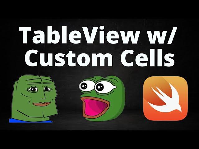 How to Make a TableView w/ Custom Cells Programmatically (Swift, UIKit)