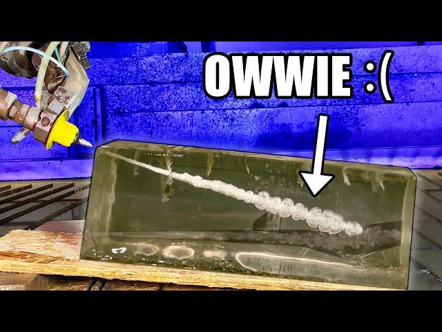 Ballistic Gel Vs 60,000 PSI Waterjet