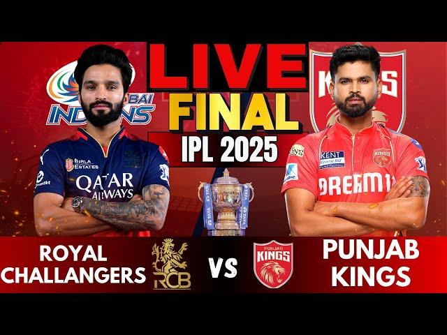 LIVE IPL : PBKS vs RCB Final, Live Cricket Match Score & Commentary | Punjab vs Bengaluru Live