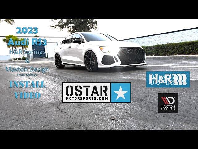 2023 Audi RS3 | H&R Lowering Springs | Front Splitter Installation