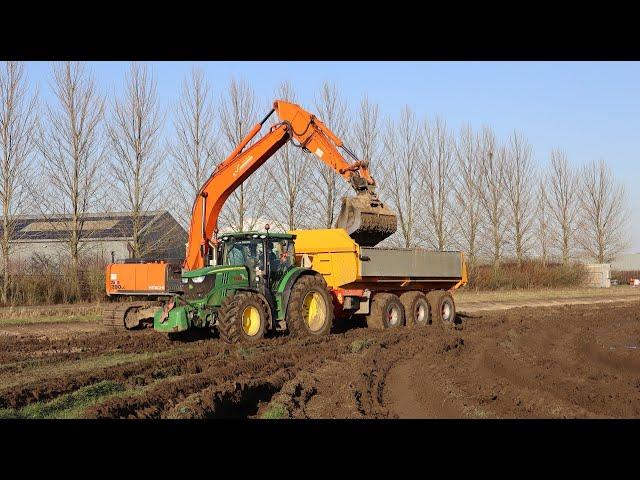 Grondverzet | Earthmoving | Erdebewegung | 3x John Deere | 2x Hitachi | 2023 | Dumperen