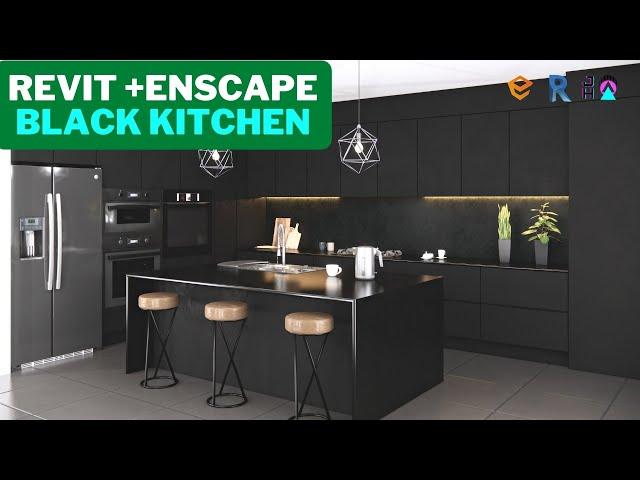 Modern Kitchen in  REVIT + ENSCAPE