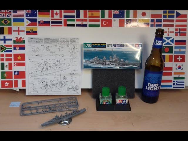 BUILDING THE TAMIYA 31902, 1/700; USS FLETCHER,DD445, WATERLINE SERIES. COMPLETE BUILD.....ALMOST.