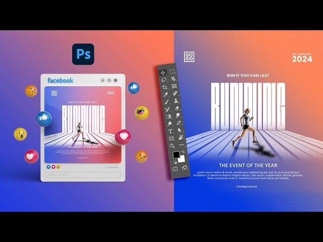 Professional Social Media Post Design - Photoshop Tutorial 2024